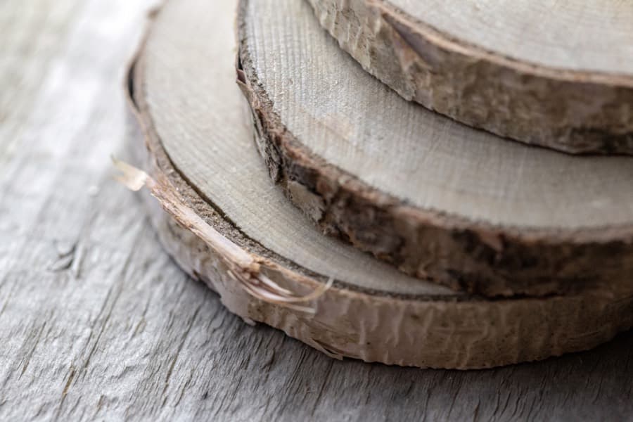 Cut birch showing the pale tight grain used for a regulation cornhole board playing surface